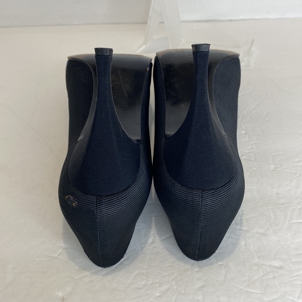 Stuart Weitzman Black Textured Pointed Toe Leathe… - image 5